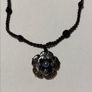 Cookie Lee shell and glass pearl necklace